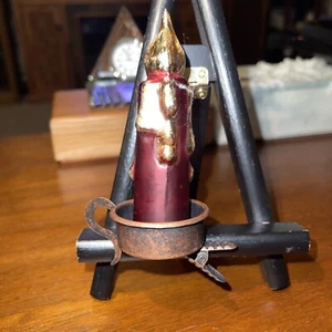 Vintage 1950’s Clip-On Glass Candle Ornament Ex.Cond - Picture 1 of 8