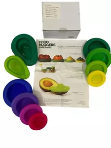 Set Of 10 NIB Farberware Multicolor Reusable Saver Vegetable Food Huggers - Picture 1 of 6