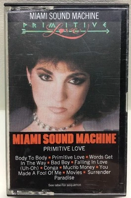 Miami Sound Machine Primitive Love 1985 Cassette Tape FET 40131 - Image 1 of 3
