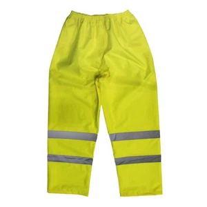 Worksafe 807L Hi-Vis Yellow Waterproof Safety Work Trousers - Large - Picture 1 of 2