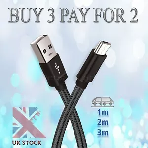 For Samsung Galaxy S7 S6 Edge USB Charging Cable Fast Micro B Charger Sync Lead - Picture 1 of 18