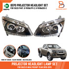 Depo Pair Black Projector Headlight For Isuzu D-Max Pickup 12-15 H11 Hb3 Includ