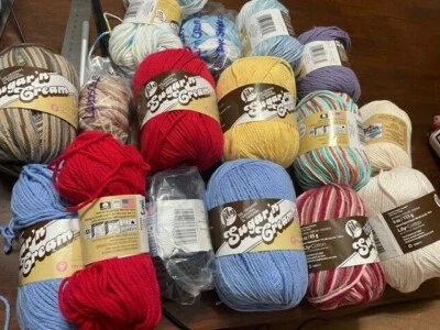 Lily Cotton Yarn Original Sugar 'n Cream (solids stripes ombre) 100% USA Cotton