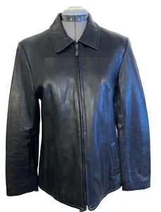 Adler Lammfell Full Zip Jacke Größe M Grube zu Grube 19” Pkts L 26,5” Damen schwarz - Bild 1 von 15