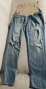 Indigo Blue Maternity Size Small Skinny Full Panel Light Wash Jeans - Picture 1 of 7