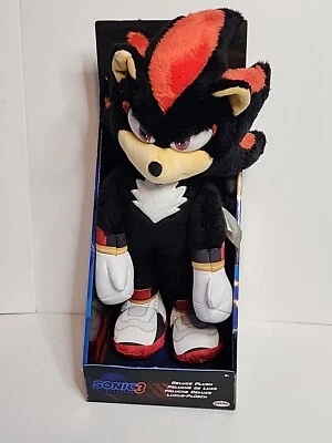 2024 Sonic The Hedgehog 3 Filme SHADOW 13” Pelúcia Jakks Pacific NOVO - Imagem 1 de 4