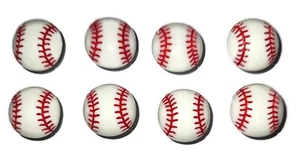 BASEBALL Sport PUSH PINS Set of 8 Handmade Decorative Office Board Tacks - Picture 1 of 2