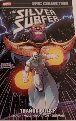 Silver Surfer Epic Collection Vol 6 Thanos Quest Starlin Marz Grant Lim TPB oop - Image 1 of 4