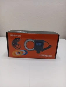 Neewer RF-550D Macro LED Ring Flash w/ LCD Display Screen Adapter Rings - Picture 1 of 7