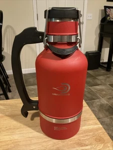 Uline Drinktanks 64 oz Red Growler Vacuum Insulated Durable Leakproof EUC - Picture 1 of 2