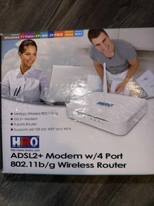 HiRO H50212 DSL ADSL DSL2+ ADSL2+ Modem 4 Port LAN Router 802.11n/g/b - Bild 1 von 4