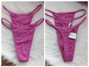 True Vintage Express Underwear 90s-Y2K Pink String Thong Panties Lot XS low rise - Picture 1 of 5