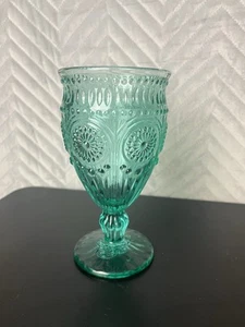 Pioneer Woman Adeline Water Goblet Drinking Glass Blue Replacement Turquoise - Picture 1 of 4