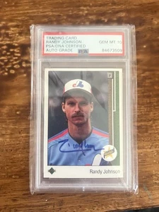 1989 UPPER DECK ROOKIE #25 RANDY JOHNSON RC EXPOS HOF PSA 10 AUTOGRAPH 84673509 - Picture 1 of 6