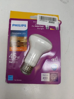Philips Led Dimmable R20 Flood Light Bulb With Warm Glow Effect: Soft White X1 - Image 1 of 4