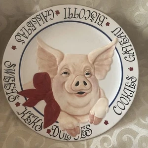 Joanne West Tableaux Serving Plate Vintage Ceramic French Pig Biscotti Platter-A - Picture 1 of 10
