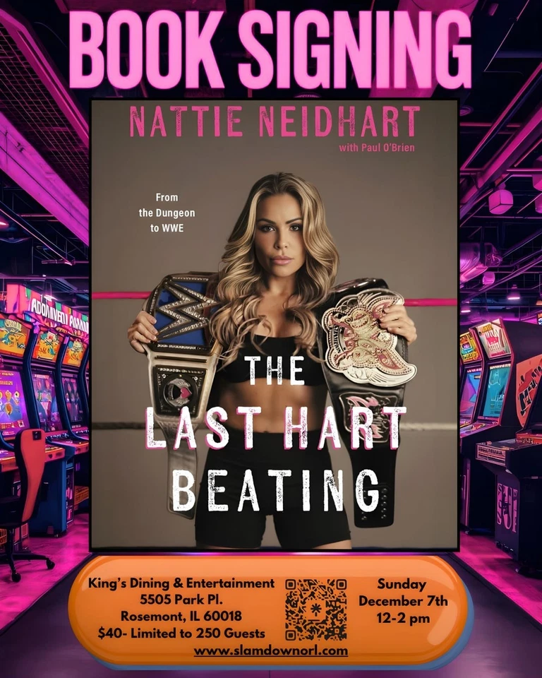 NATALYA LIBRO FIRMA 23 DE NOVIEMBRE ORLANDO FL THE LAST HART BEATING - WWE Preventa  Foto 1 de 1