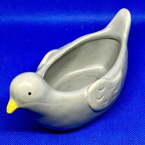Kikkerland Pepper The Pigeon Planter, 5.5”, Grey, Yellow Beak, Small, Succulents - Picture 1 of 7