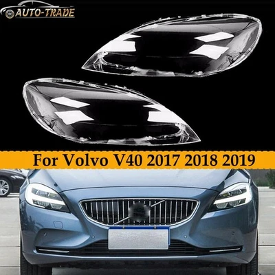For Volvo V40 2017 2018 2019 Front Headlight Lens Cover Headlamp Shell Clear - Image 1 of 4