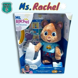 2024 Ms. Rachel POTTY TIME CON FAGIOLO orso peluche giocattolo gioco carta igienica e sapone NUOVO - Foto 1 di 8