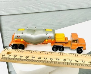 VINTAGE 1980 MAJORETTE MAGIRUS ORANGE SEMI TANKER TRUCK 1/100 DIECAST 5.5” - Picture 1 of 9