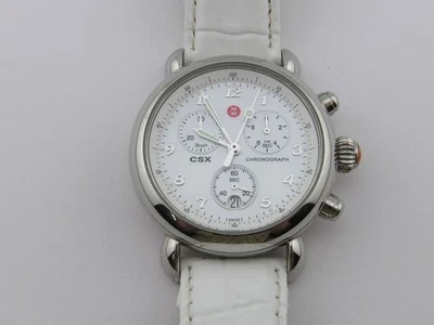Michele CSX MOP Dial Chronograph Watch w/ Band Date MW03C00 Working - image 1 of 4