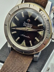 Zodiac Sea Wolf Automatic Cal. 70-72 ref. 702-916 Wristwatch Black Dial Running - Picture 1 of 12