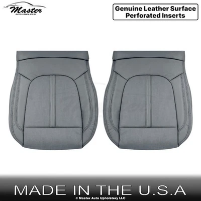 Fundas de asiento inferiores delanteras grises perfectas de cuero para Lincoln MKZ 2017-2018 Foto 1 de 4