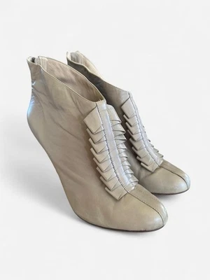 Botines POUR LA VICTOURE Beige Cuero Genuino 9.5 Foto 1 de 4