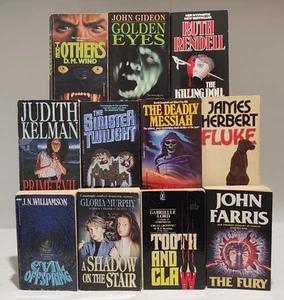 Lot of 11 x Assorted Vintage Horror Fiction Paperback Thriller Bundle - Picture 1 of 23