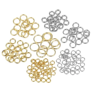 100–200 PC Stainless Steel Jump Rings Open Split Rings Gold Silver DIY Jewelry - Picture 1 of 16