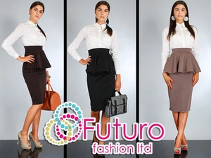 Damas Nueva Falda Elegante con Volantes Alto Cintura Multicolor Mujer Talla 8-12 FA36 - Imagen 1 de 5