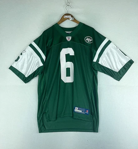 NY Jets Mens NFL Onfield Jersey Green Sanchez Size L Short Sleeve Collared Cover