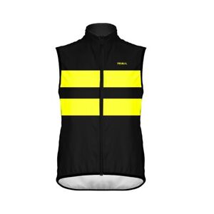 Cycling Wind Vest Hi-Viz Yellow Stripe Men's Wind Vest
