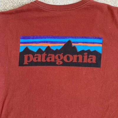 Patagonia Sz XL Logo Long Sleeve T Shirt Graphic Tee Top - Image 1 of 4