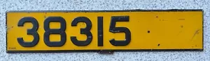 Guernsey UK Channel Island Riveted Digit Rear Number License Licence Plate 38315 - Picture 1 of 6