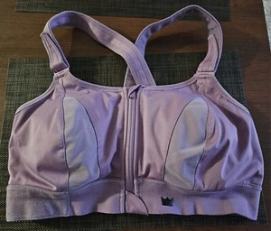 SHEFIT Ultimate Sports Purple Bra Adjustable High Impact Front Zip 3 Luxe - Picture 1 of 5