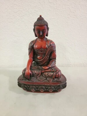 Buda Yoga Sentado Meditación Estatua con Base Meditación Ídolo Regalo Foto 1 de 4