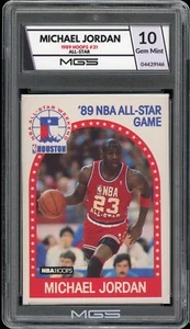 1989 Hoops #21 Michael Jordan MGS GRADO 10 gemme come nuovo Chicago BULLS SUPERSTAR HOF - Foto 1 di 2