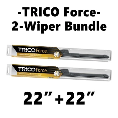2-Wipers: 22"+ 22" Trico Force All-Season Beam Wiper Blades - 25-220 x2 - Image 1 of 4