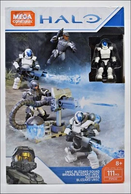 HALO MEGA BLOKS CONSTRUX UNSC BLIZZARD SQUAD BUILDING SET FVK32 - Image 1 of 4