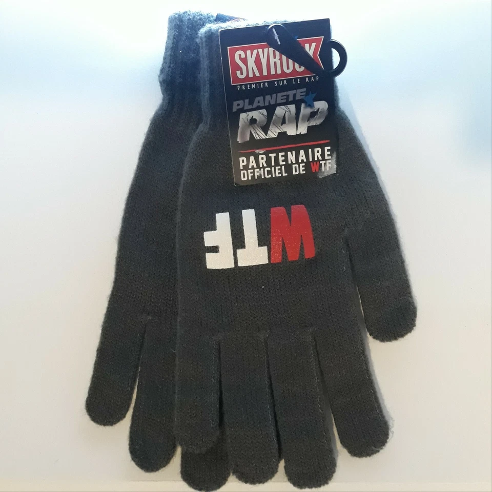Paire de gants W T F SKYROCK Planète RAP Taille Unique Adulte Gris - Photo 1/1