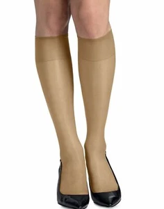 Hanes Womens Silk Reflections Silky Sheer Knee Highs, RT  - Picture 1 of 12