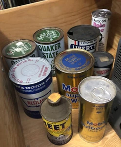 lot of 9 cans Heet Mobil Quaker State DuPont Westland Liberty Artic Cat New/Used - Picture 1 of 6