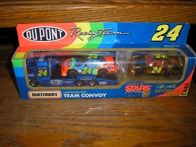 RARE Matchbox Jeff Gordon Dupont 1993 Rookie of the Year Team Convoy Gold Lumina - Image 1 of 4