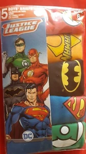 Justice League Boys Briefs, Size 6, Pack Of 5 Underwear - Picture 1 of 1