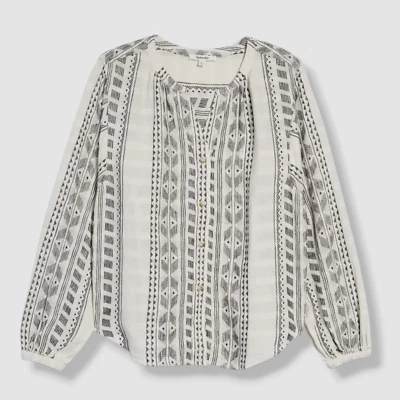 $158 Splendid Womens Ivory Freesia Long Sleeve Linen Button-Up Shirt Top Size XS - Imagem 1 de 4