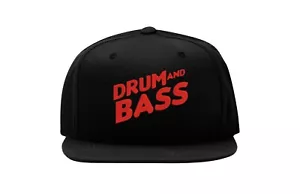 Drum And Bass Funny Parody Embroidered Snapback Cap Fullcap Flat Bill Hat - Picture 1 of 5