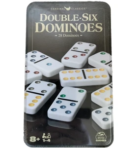 Cardinal Classics Double Six Color Dot Dominoes SPINMASTER Sealed Tin Box NEW - Picture 1 of 3