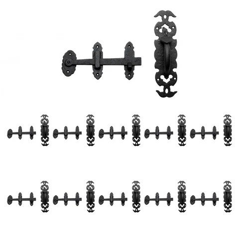 Wrought Iron Colonial Style Door Latch Lock Set Of 10 Cover